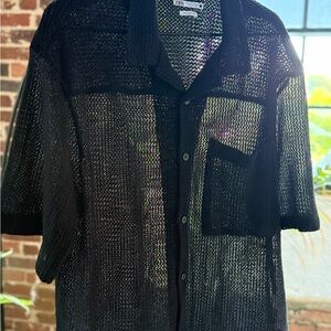 ZARA Black Crochet Relaxed fit